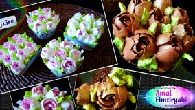 تزیین کیک به شکل گل فوق العاده زیبا 3