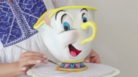 تزیین کیک به شکل فنجان 