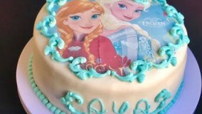 تزیین کیک به شکل کارتون فروزن