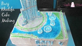 تزیین کیک به شکل برج