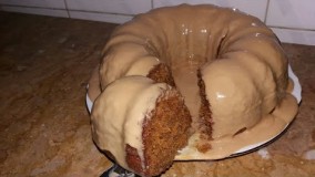 کیک با روکش نسکافه