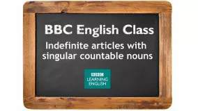 Learn about indefinite articles with singular countable nouns - BBC English Class