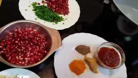 خورشت مرغ با انار و الو