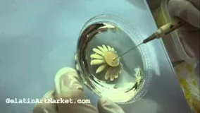 How to make Gelatin Art Jello Flowersژله تزریقی