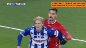 پاس گل و گل رضا قوچان نژاد در بازی هیرنفین و اوترخت