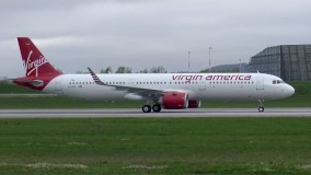 VIRGIN AMERICA Airbus A321NEO | First Flight | RTO, Stormy Takeoff & Landing