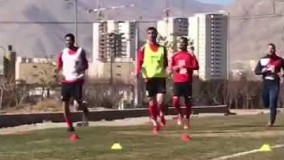 اولین تمرین احمد نوراللهی بازیکن پرسپولیس پس اتمام سربازی