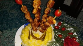 جوجه ترش حلزونی با سس اکبر توسط پروانه جوادی