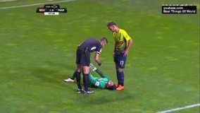  سرتوپ خطرناک و اشتباه عجيب اميرعابدزاده در بازی مقابل براگا