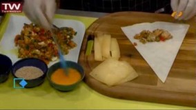 آموزش آشپزی-تهیه رول مرغ و سبزیجات