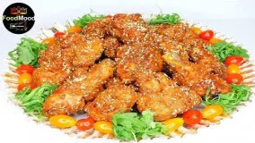 EASY Crunchy Korean Fried Chicken // طرز تهیه کباب مرغ عسلی (Dakgangjeong: 닭강정)