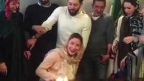 ويديويي جالب از جشن بهرام رادان براي همكارش در دفترش