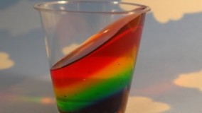 آموزش دسر-تهیه ژله رنگین کمانی تک نفره