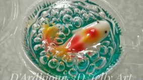 تهیه دسر-تهیه ژله تزریقی به شکل حباب در آب