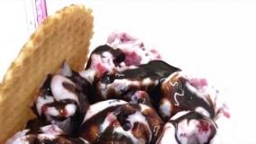 آموزش دسر-تهیه رول بستنی