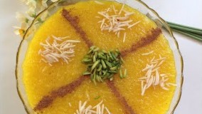 تهیه دسر-آموزش درست کردن شله زرد -دسر ماه رمضان