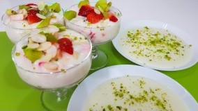 آموزش دسر- فرنی میوه دار-دسر رمضان