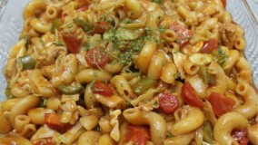 آشپزی ساده -ماکارانی با مرغ بسیار لذیذ