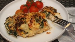 آشپزی مدرن-فیله مرغ با اسفناج