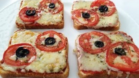 آشپزی مدرن-تهیه پیتزا با نان تست-سریع و خوشمزه