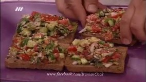 هنر آشپزی-کاناپه سالاد یونانی