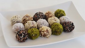 طرز تهیه ترایفل (توپک) خرما مجلسی و بسیار خوشمزه-دسر ماه رمضان