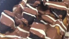 تهیه دسر-بیسکویت اورئو با رویه شکلات و خوشمزه