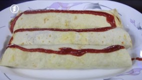 آشپزی ایرانی- - جگر گوسفند با نان توتیلا