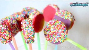 کیک پزی-طرز تهیه کیک های 7 رنگ با دراژه با روش زیبا    