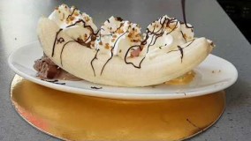 تهیه دسر-تهیه دسر موز کافی شاپی