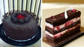 کیک پزی-تزیین کیک  شکلاتی