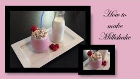 تهیه دسر-تهیه میلک شیک توت فرنگی