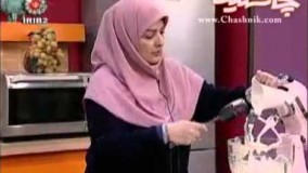 تهیه دسر--بمب توت فرنگی و پنیر    