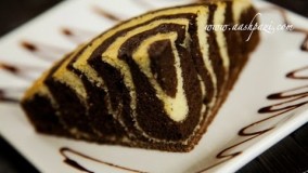 کیک پزی-تهیه کیک دو رنگ ساده و خوشمزه