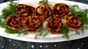 آشپزی مدرن-پیتزای رولی یا پیتزا گل 