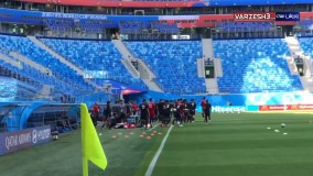 تمرین تیم ملی ایران در ورزشگاه بازی با مراکش؛ سن پترزبورگ