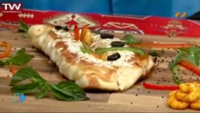 آشپزی ایرانی-پیتزا میگو و سبزیجات