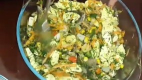 آشپزی آسان-سالاد مرغ بهاری