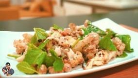 آشپزی مدرن-  - گل کلم و نخود گریل شده با سس ارده