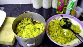 آشپزی ایرانی-تهیه لوبیا پلو خوش طعم