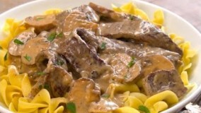 آشپزی مدرن-تهیه بیف استراگانف آسان