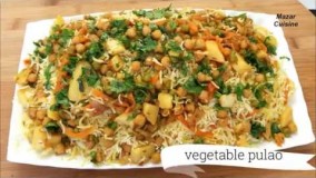 آشپزی ایرانی-پلو سبزیجات