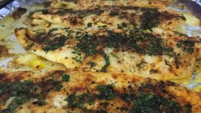 آشپزی ایرانی- فيله ماهي در فر 