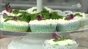 کیک پزی-  طرز تهیه کیک فنجانی نعنایی