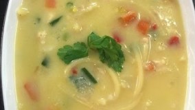 آشپزی آسان-سالاد انبه و سوپ رشته