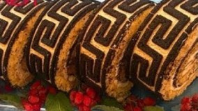 شیرینی پزی- رولت طرح دار خانم گلاور