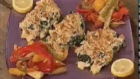 آشپزی مدرن-مرغ تنوری با اسفناج و پنیر