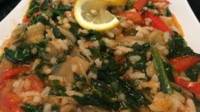 آشپزی مدرن-اسفناج زیتونی