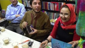 کتایون ریاحی و پسرش در جشن امضای کتاب 