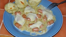 آشپزی رمضان - آموزش درست کردن اسپاگتی سوسیس و کوکوی پوره-افطاری